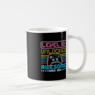 Caneca De Café Nível 10 desbloqueado incrível desde 2013 Gaming B