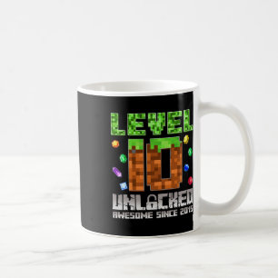 Caneca De Café Nível 10 Desbloqueado Incrível Desde 2015 10th Pix