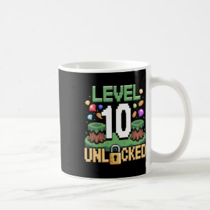 Caneca De Café Nível 10 Jogos Desbloqueados 10º Aniversário Gamer