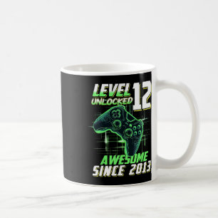Caneca De Café Nível 12 Desbloqueado Incrível Desde o 12º Anivers