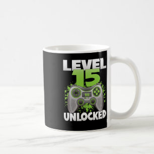 Caneca De Café Nível 15 Desbloqueado Vídeo Game 15º Aniversário G