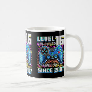 Caneca De Café Nível 16 Desbloqueado Incrível 2007 Vídeo Game 16.