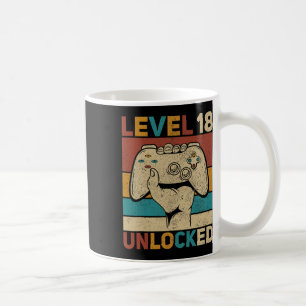 Caneca De Café Nível 18 Desbloqueado 18 Anos de Idade Fim de Dia