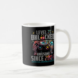 Caneca De Café Nível 21 Desbloqueado Incrível Desde o 21º Anivers