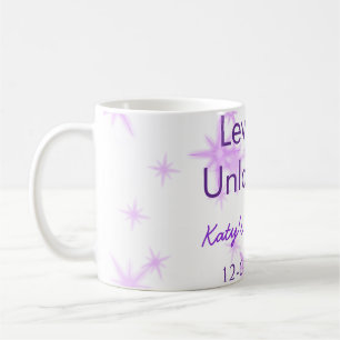Caneca De Café Nível 2 desbloqueado adicionar data do nome de ani