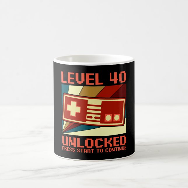 Caneca De Café NÍVEL 40 Gamer BLOQUEADO 40 Birthday Gift (Centro)