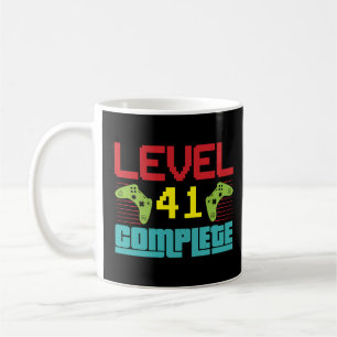 Caneca De Café Nível 41 Nível completo 41 desbloqueado 41 Anivers