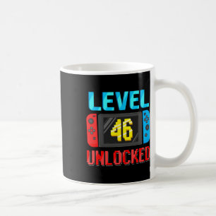 Caneca De Café Nível 46 Desbloqueado Aniversário Videojogador 46º