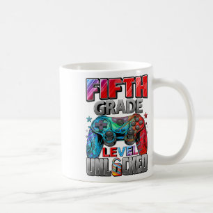 Caneca De Café Nível da 5ª Série Desbloqueado Jogos Gamer Meninos