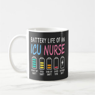 Caneca De Café Nível de bateria de um gráfico de humor de enferme