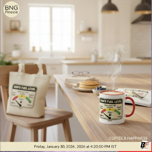 Caneca de Café Nível de Combustível da Mamãe Engra