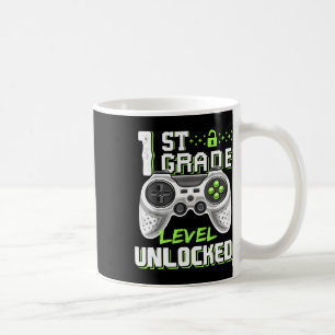 Caneca De Café Nível de Grau Desbloqueado Jogador Primeiro Dia do