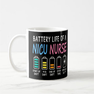 Caneca De Café Nível de humor da vida útil da bateria de uma enfe