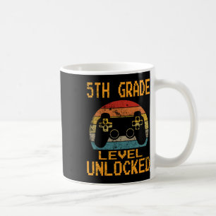 Caneca De Café Nível do 5º Ano Desbloqueado Video Gamer Volta às
