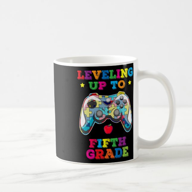 Caneca De Café Nivelando Até O Nível 5 De Autismo Gamer Ck Para A (Direita)