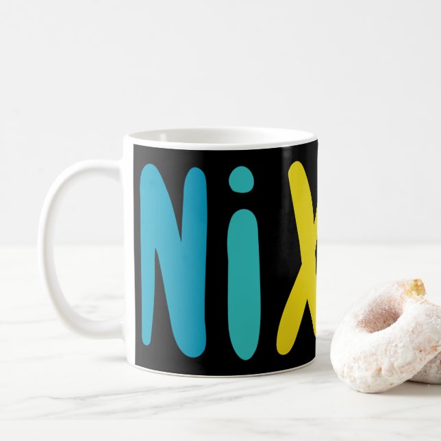 Caneca De Café Nix Da, Dialeto Alemão (Com Donut)