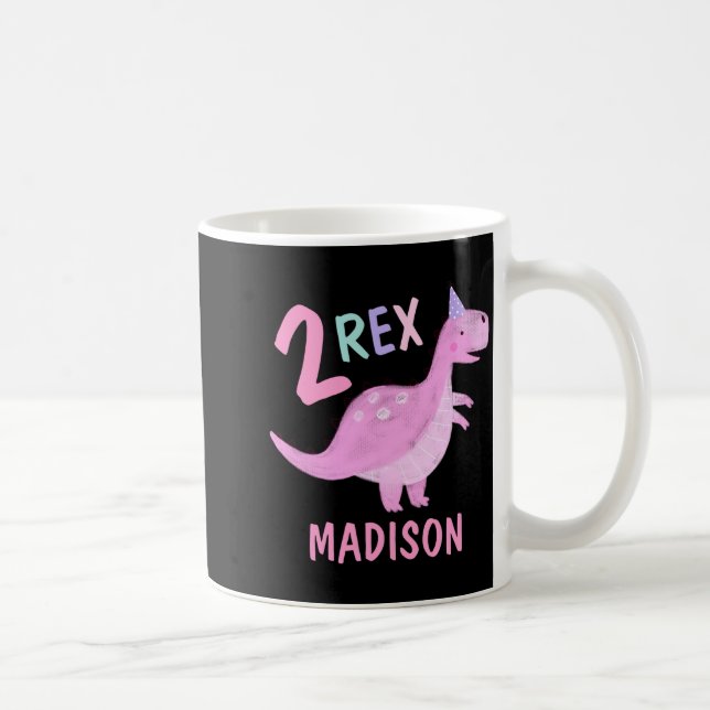 Caneca De Café Nk Dinosaur Two Rex 2nd Birthday Party Baby  (Direita)