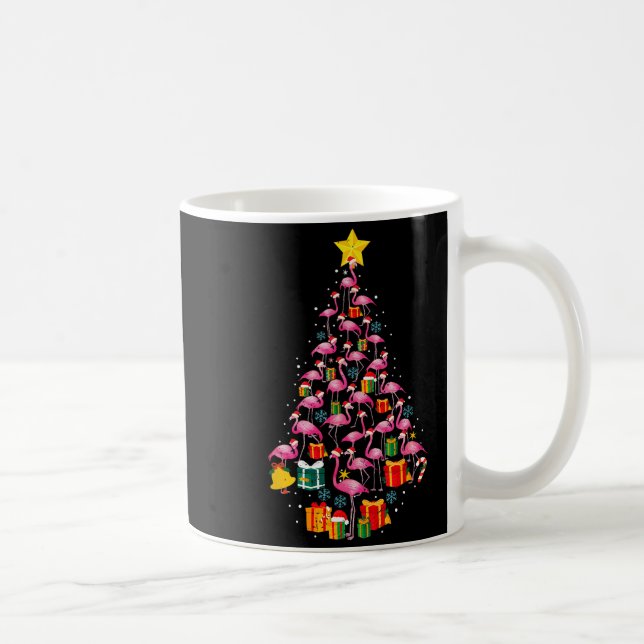 Caneca De Café Nk Flamingo Santa Merry Christmas Tree Lights Wome (Direita)