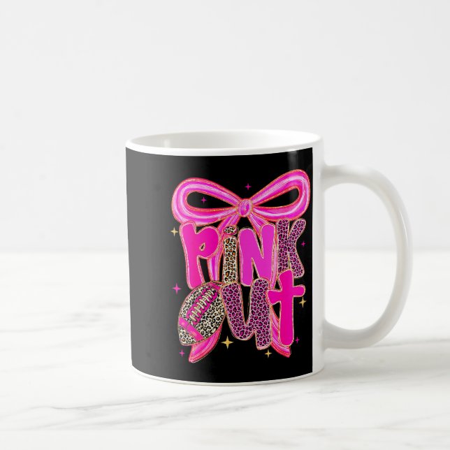 Caneca De Café Nk Out Leopard Football Bow Breast Cancer Awarenes (Direita)