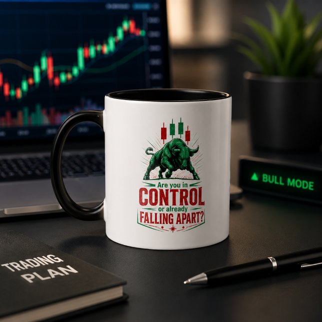Caneca De Café No Controle ou Desmoronando Mentalidade de Negocia (Image shown for illustration purposes only. Final product may vary slightly.)