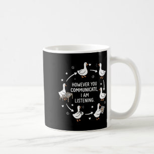 Caneca De Café No entanto Comunicação Ouvindo AAC SLP Engraçado