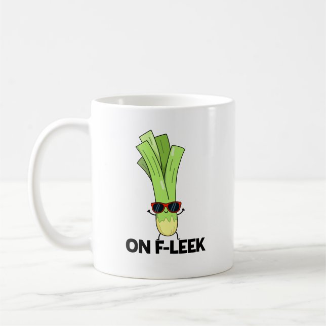 Caneca De Café No Fleek Funny Veggie Leek Pun (Esquerda)
