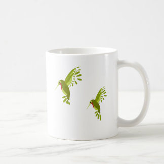 Caneca De Café No jardim com os beija-flores
