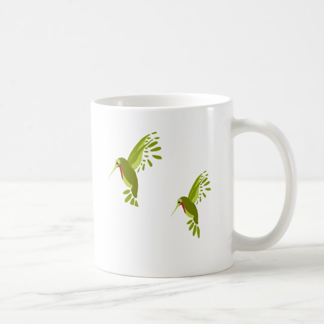 Caneca De Café No jardim com os beija-flores (Direita)