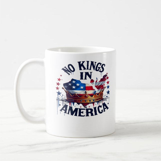 Caneca De Café No Kings In America Classic Retro Cool (Esquerda)