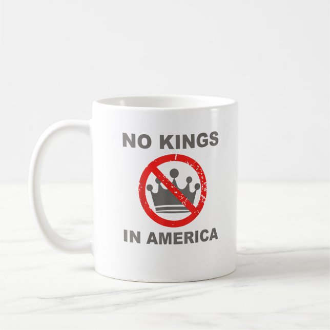 Caneca De Café No Kings In America Patriotic Casual (Esquerda)