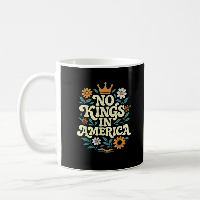 Caneca De Café No Kings In America Since 1776 Freedom Classic (Esquerda)