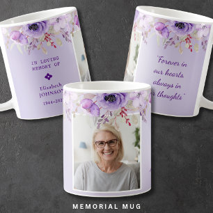 Caneca De Café No Loving Memory Purple Floral Memorial Foto