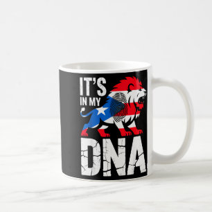 Caneca De Café No meu dna leão rugindo em porto rico bandeira ric