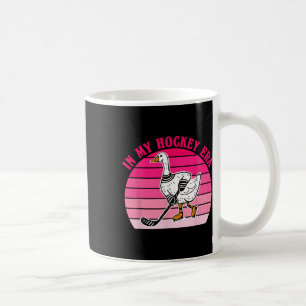 Caneca De Café No Meu Era de Garota de Hóquei Design Vintage Sill