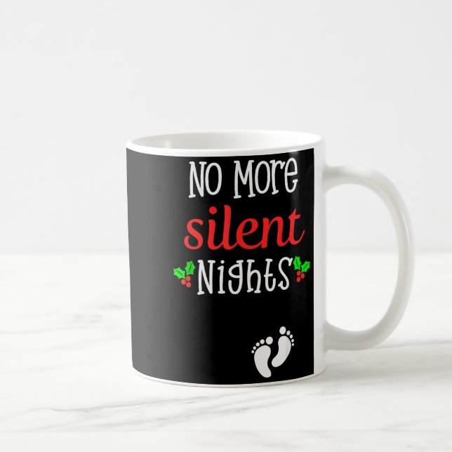Caneca De Café No More Silent Nights Christmas Pregnancy Announce (Direita)