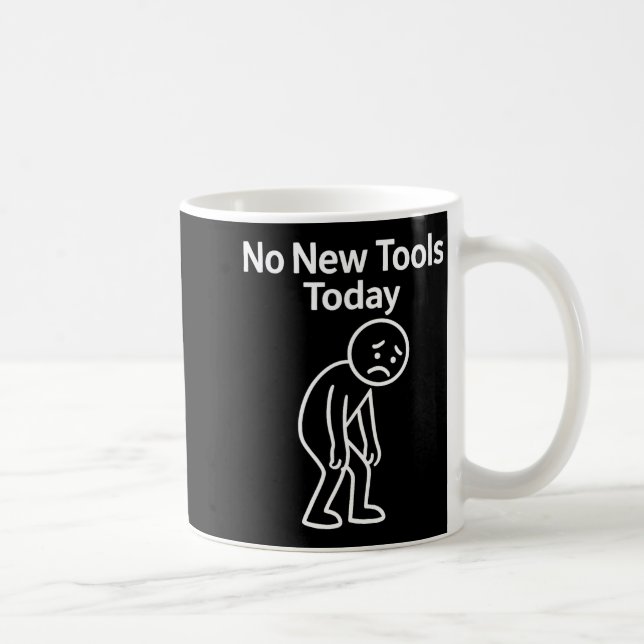 Caneca De Café No New Tools Today Funny  (Direita)