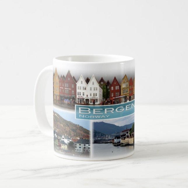 Caneca De Café NO Norway - Bergen - (Frente Esquerda)