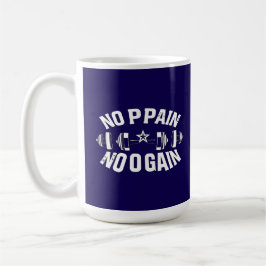 Caneca De Café No Pain No Gain Workout Barbell