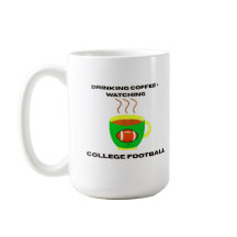 Caneca de café no Sábado de Futebol