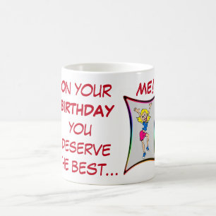 Caneca De Café No seu aniversário você merece o melhor, aniversár