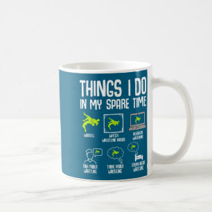 Caneca De Café No Wrestling Coisas Lutador de Tempo Livre