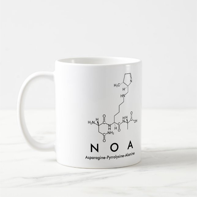 Caneca De Café NOA peptide name mug (Esquerda)