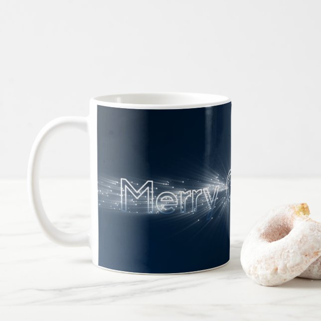 Caneca De Café Nobre Flocos de Neve Feliz de Natal (Com Donut)