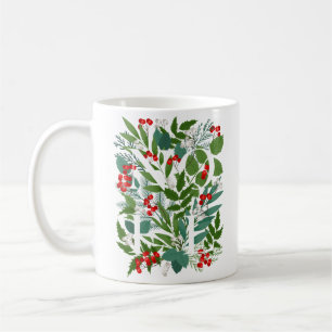 Caneca De Café NOEL Greenery Berries Natal