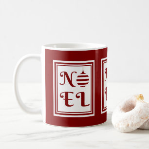 Caneca De Café Noel Natal Vermelho e Branco