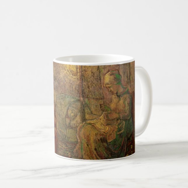 Caneca De Café Noite - A Vigília de Vincent van Gogh (Frente Esquerda)