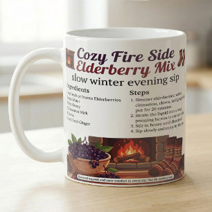 Caneca De Café Noite Aconchegante com Chá de Erva-Doce e Sabuguei