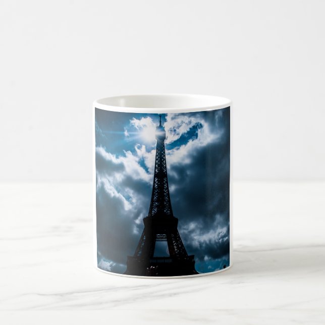 Caneca De Café Noite Azul da Torre Eiffel (Centro)