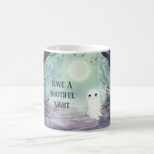 Caneca De Café Noite Bootiful Fantasma da Lua Cheia Halloween