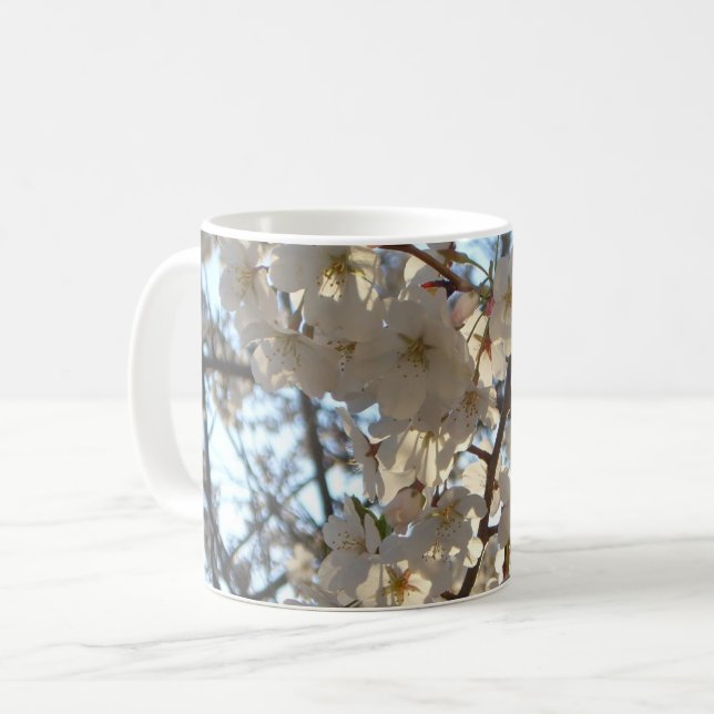 Caneca De Café Noite de Cherry Blossoms I Primavera Floral (Frente Esquerda)